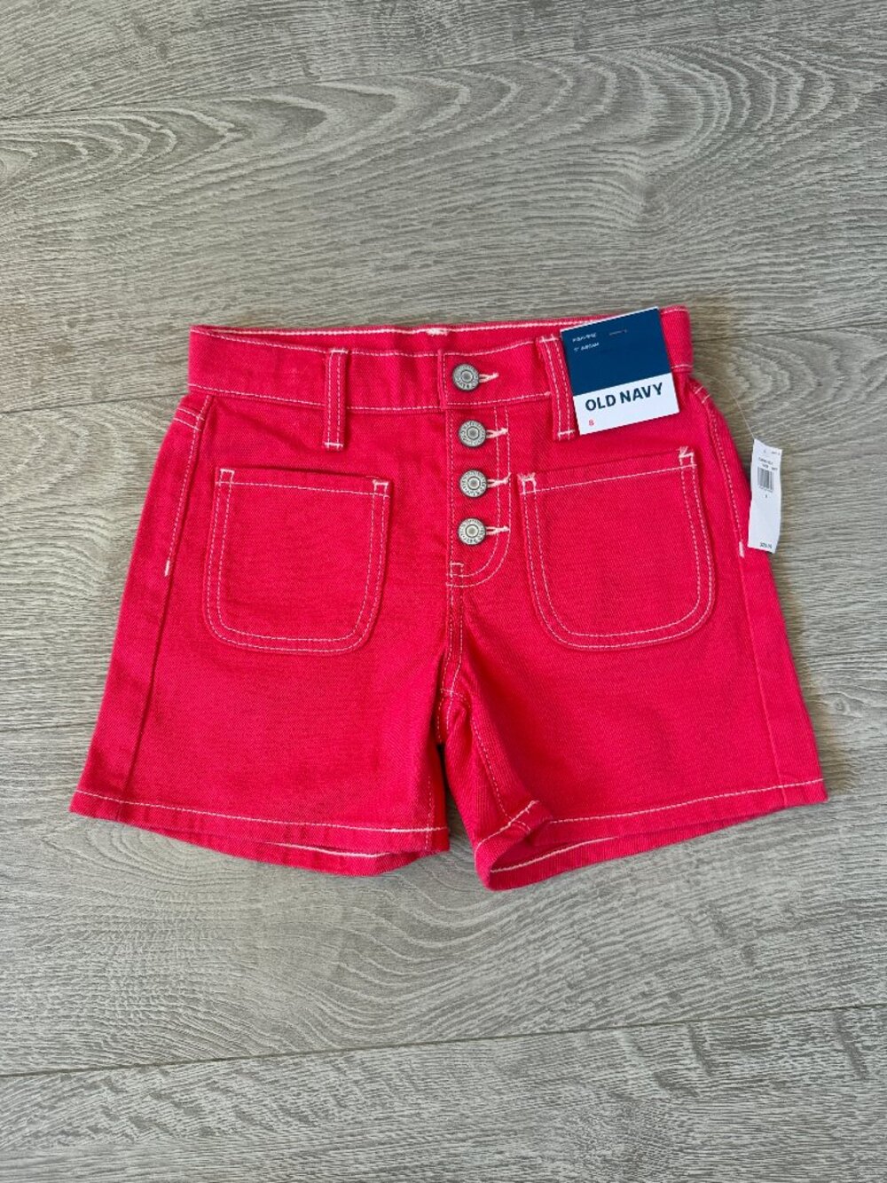 Old Navy Girls Pink High-Rise Shorts Size 8 NWT